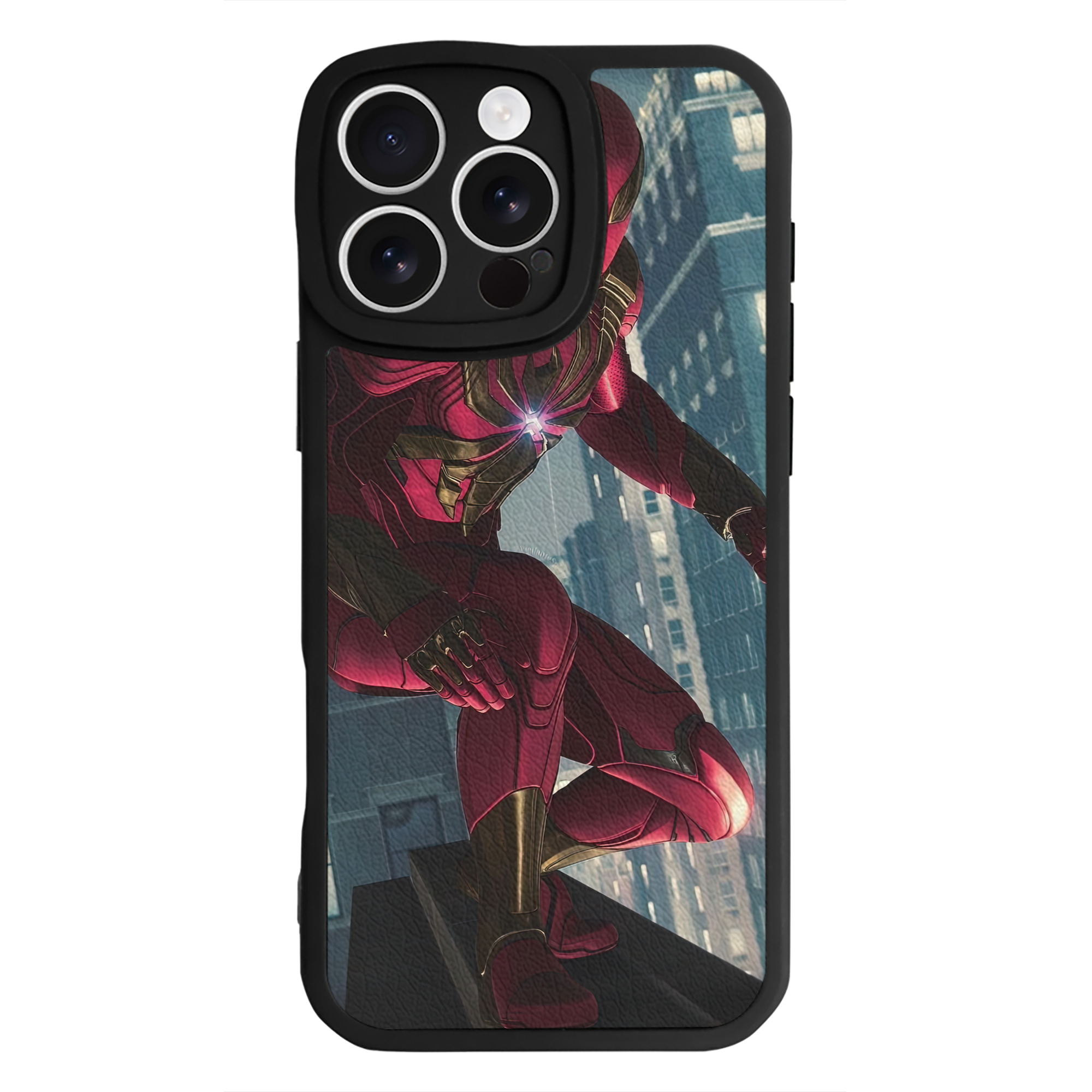 （画像用） Spider Man スパイダーマン 【iPhone 16シリーズ対応】シリコンスマホケース（レザー調） 材質：シリコン